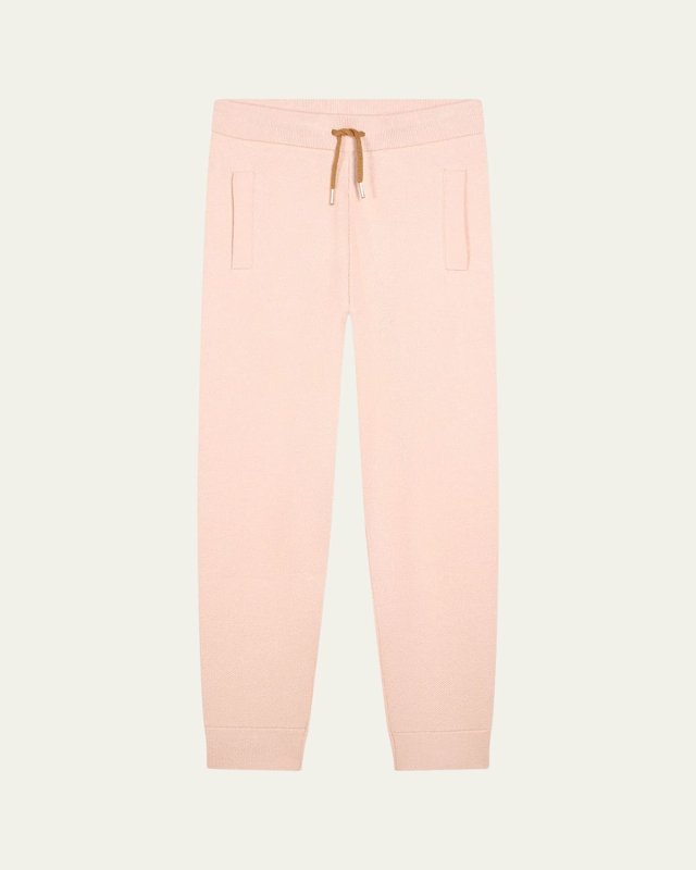 Girl's Striped Trim Knit Trousers, Size 6-12